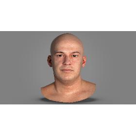 Real PBR Marcus Human Head Sharp Lip Puller AU13 3D model
